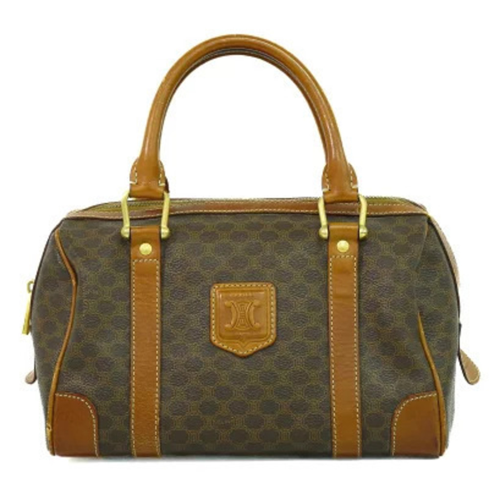 Celine Macadam Boston Bag Handbag Brown